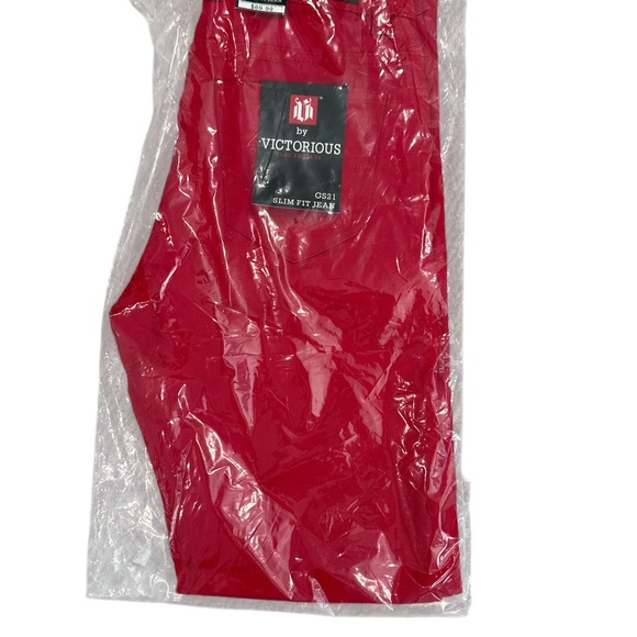 NWT Urban J by Victorious GS21 Red Slim Fit Jean W32 L32 - Picture 4 of 4
